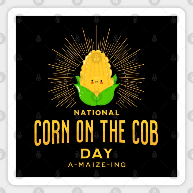 National Corn on the Cob Day Sticker by HolidayBug